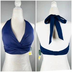 NWT Boden Swim Top Size 12 Blue Halter - Picture 1 of 8