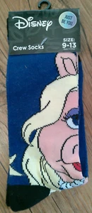 NEW DISNEY MUPPETS MISS PIGGY crew socks size 9-13 - Picture 1 of 1