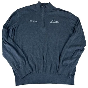 Port Authority Quarter Zip Sweatshirt Men's XL Gray Generac Blue Ridge Pullover - Picture 1 of 5