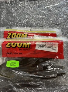 Zoom Bait Company 7” Magnum Super Fluke (R) Green Pumpkin 5 Pkg 112-025 New - Picture 1 of 2
