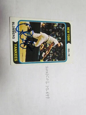 1974 Topps Ron Blomberg Signed Baseball Beckett Pre-Certified - Image 1 of 2