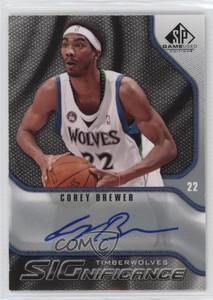 2009-10 SP Game Used Significance Auto Corey Brewer #S-BC Auto