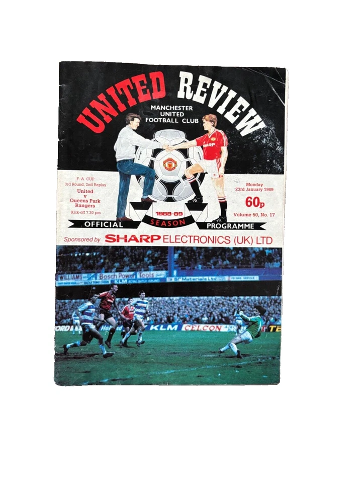 Football Programme Manchester United v Queens Park Rangers 1988/1989 - Image 1 of 1