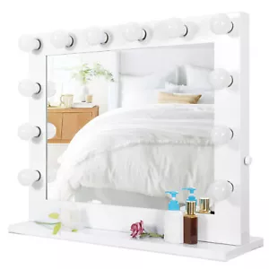 Vanity Mirror With Lights - Hollywood Style Makeup Mirror 14 Dimmable LEDs Bulbs - Picture 1 of 15
