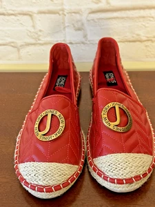 Jones New York Espadrille Moccasin Stana Quilted Red Flats size 9.5 - Picture 1 of 24
