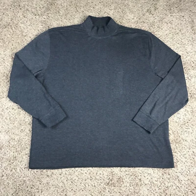 NWT St. Johns Bay Men's XXL Dark Gray Long Sleeve Legacy Mockneck T-Shirt - Image 1 of 4