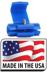 WHOLESALE 1,000 BLUE Quick Tap SPLICE WIRE CONNECTOR 18-14 AWG GAUGE TAP - Picture 1 of 1