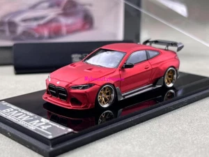 SW 1:64 Red M4 ADRO BODY KIT Coupe Racing Sports Model Diecast Metal Car - Picture 1 of 11