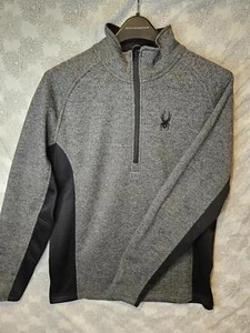 Spyder Half-Zip Pullover Gray Sweatshirt Mens - L - Picture 1 of 6