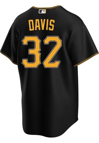 Pittsburgh Pirates Henry Davis #32 Nike Black Alternate Official MLB Jersey Cover