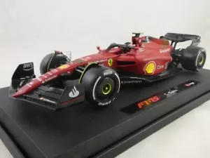 BBurago Burago Ferrari F1-75 #55 Carlos Sainz Jr 2022 1/18 18-16811#55 - Foto 1 di 3