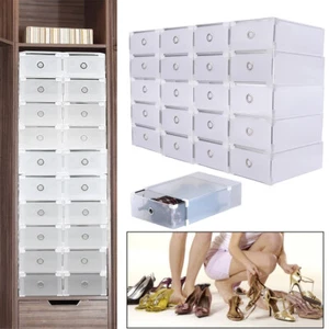 Schuhregal mit 20 stapelbaren Schuhboxen Schuhschrank Regalsystem 31x20x11 cm - Bild 1 von 10