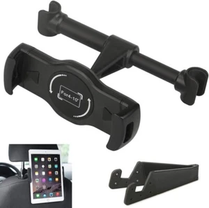 Car Headrest Mount Tablet Phone Holder 360° Rotatable Stand Cradle fits 4"-10" - Picture 1 of 7