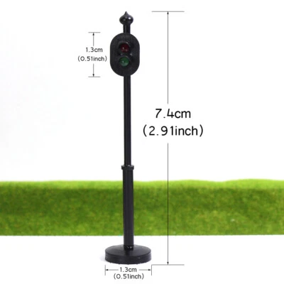 5pcs Traffic Signals O Scale 1:43 LED Crosswalk Signal Road Street Red Green - Image 1 of 4