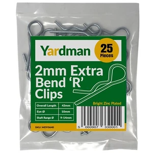 YARDMAN Extra Bend R Clips hell verzinkt R-Form Cotter Haltestift - Bild 1 von 11