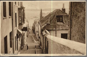 VERY NICE SCARCE OLD POSTCARD - A BIT OF OLD FALMOUTH - CORNWALL 1956 - Picture 1 of 2