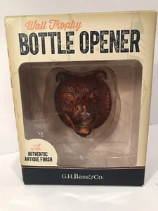 Trophy Bear Head Cast Iron Bottle Opener Wall Mounted MAN CAVE New - Picture 1 of 6