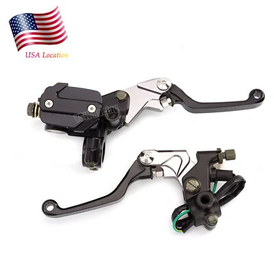 Alavancas de reservatório de cilindro mestre de freio CNC para 50cc a 550cc. Bicicleta Dirt com 7/8" - Imagem 1 de 4