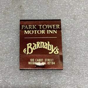 Barnaby’s Park Tower Motor Inn Needham MA Matchbook - Picture 1 of 9