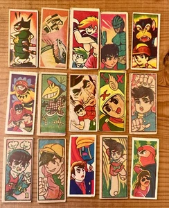 Lot of 15 old Japanese manga Anime 1960s Menko cards vintage 03 - Picture 1 of 5