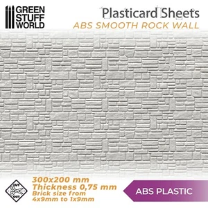 Plancha Plasticard Texturizado LADRILLO LISO - A4 - Plastico ABS Poliestireno - Imagen 1 de 2