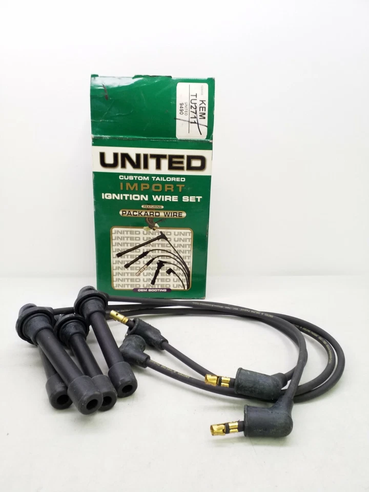 9490 United Custom Tailored Import Ignition Wire Set 7mm Black   - Image 1 of 1