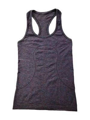 Lululemon Swiftly Tech Women 4 Multicolor Stripe Tank Racerback Run Yoga - Image 1 of 4