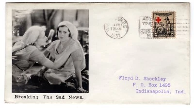 #702 Red Cross 1931 First Day Cover - Beazell Photo "Breaking The Sad News." - Image 1 of 2