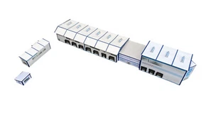 HO/1:87 Logistikzentrum / Spedition Set 11 Kartonmodellbausatz - Bild 1 von 10