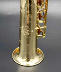 Muzyka wschodnia Niemcy Korpus miedziany Jednoczęściowy prosty saksofon sopranowy lakierowany - Zdjęcie 1 z 6