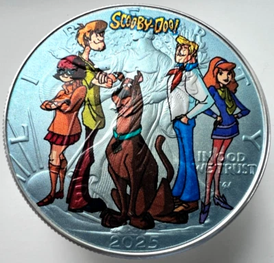 Scooby Doo - American Silver Eagle 1oz Limited Edition .999 Silver Dollar Coin - Image 1 of 4