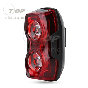 2LED Bright Cycling Bicycle Bike Safe Rear Tail Flashing Light Warning Lamp - Picture 1 of 10