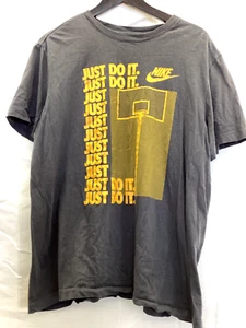 Nike Just Do It Basketball Short Sleeve Tee Shirt Faded Black mens Size Medium - Picture 1 of 7