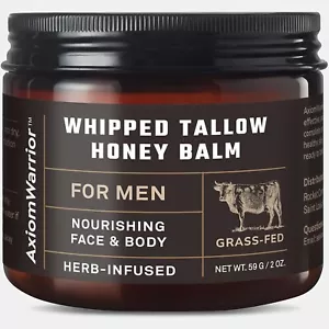 Beef Tallow for Skin - Organic Grass-Fed Whipped Beef Tallow and Honey Balm - Picture 1 of 8