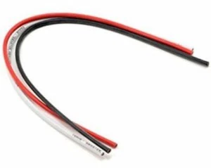 New Tekin 12awg Silicon Power Wire Silicone 3pcs 12 inch Red/Blk/White TT3011 - Picture 1 of 2