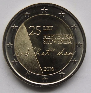 SLOWENIEN - 2 € Gedenkmünze Euro 2016 - Unabhängigkeit Sloweniens 25 UNC - Bild 1 von 1