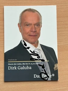 Tarjeta de autógrafo Dirk Galuba Sturm der Love original firmada #8391 - Imagen 1 de 1