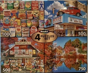 Cra-Z-Art 4 Puzzles Set NEW Route 66 Spam Armour Gerber Arco Blue Star Brand New - Picture 1 of 1