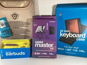 Digital Basics Air Master Kit Exec Bluetooth Keyboard Case Earbuds iPad Holder - Picture 1 of 24