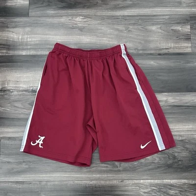 Nike Alabama Crimson Tide Men’s Large Shorts Dri-Fit Drawstring Pockets Red - Image 1 of 4