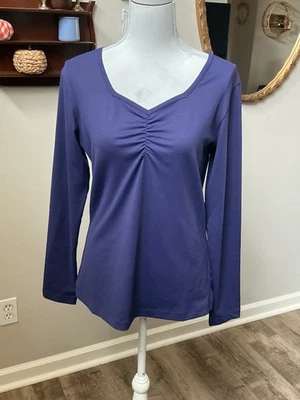 Merrell Opti-Wick Women's Top Purple V Neck Long Sleeve Size Medium - Image 1 of 4
