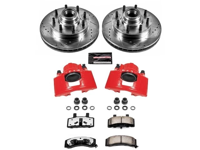 Kit de pastillas de freno delanteras y rotor para Chevy C3500 1992-2000 1993 1994 1995 FF342XM Foto 1 de 1