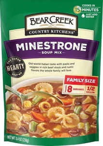 Mezcla de sopa Bear Creek Minestrone 8,4 oz - abundante, deliciosa, fácil de hacer comida Solu - Imagen 1 de 6
