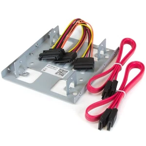 StarTech.com 2.5" to 3.5" SATA Hard Drive Mounting Bracket Kit - Dual SATA SSDs/ - Photo 1/10