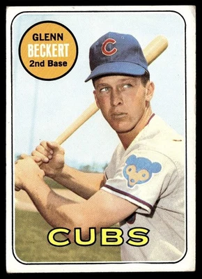 1969 Topps Glenn Beckert Muito Bom+ Chicago Cubs #171 - Imagem 1 de 2