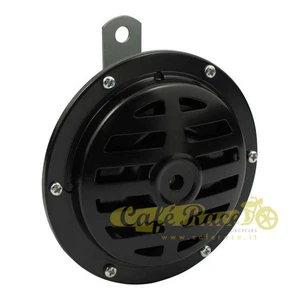 Klaxon Avec Coque en Acier Late Springer Style Noir 12V - Picture 1 of 1