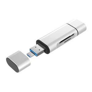 3 In Lecteur De Carte Type-C Connecteur Usb Adaptateur En 1 Micro - Afbeelding 1 van 12