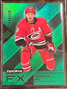 Sebastian Aho Synergy FX Purple /199 #FX-SA 2021-22 Upper Deck Synergy - Picture 1 of 2
