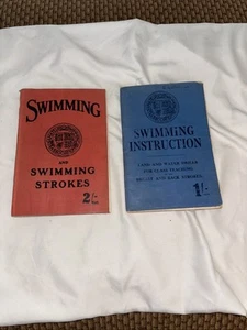 2 Vintage Swimming Books, 1940s, Swimming Instruction & Strokes, London - Picture 1 of 14