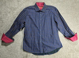 Robert Graham lila kariertes Hemd mit Knopfleiste Herren 2XL rosa Umschlagmanschette Langarm - Bild 1 von 13